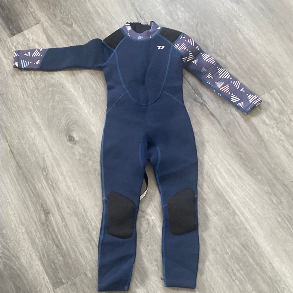 Blue and Black Wetsuit with Reinforced Knees
